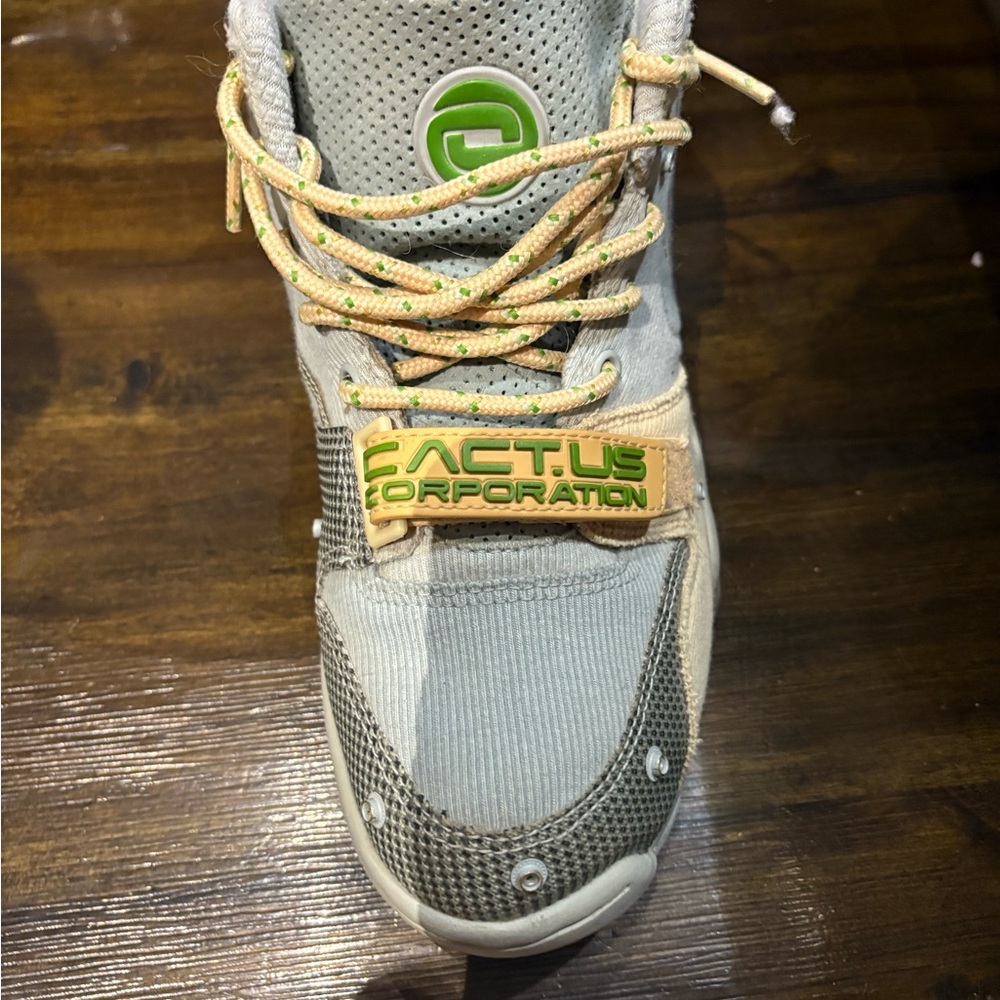Travis Scott Green and Tan Sneakers with Breathable Mesh and Cushioned Sole